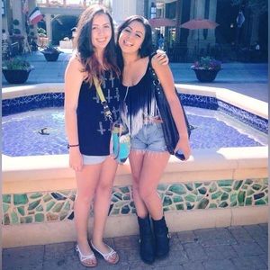 H&M Black Fringed Crop Top with Ombré Tassels